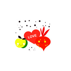 love fruit design for vegetable industry