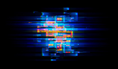 Led Light. Abstract effect. Future tech. Glare cubes. Digital cpu signal. .Shine grid. Modern big data. Neon flare. Quantum computer net system. .Magic code. Grid HUD lines. Web device. Blocks system.