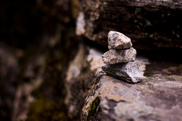 Rock marking by hikers