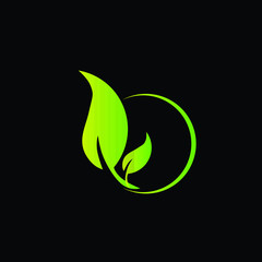 leaf logo icon for farm industry