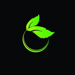 leaf logo icon or ornament