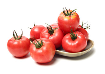 fresh tomato isolated on white background