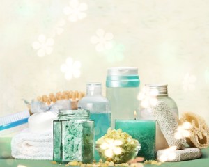 Spa set: Aromatherapy bottles with scrub