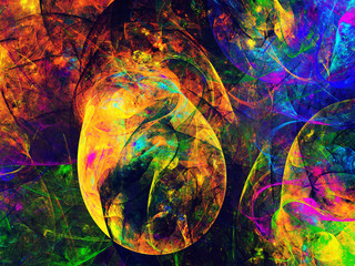 rainbow abstract fractal background 3d rendering illustration