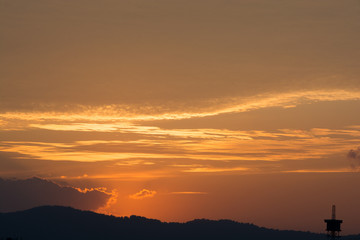 美しい夕暮れの空