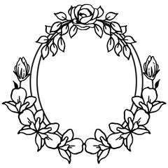 Artwork of wreath frame, place for your text. Vector