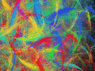 rainbow abstract fractal background 3d rendering illustration