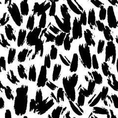 Hand drawn artistic brush seamless pattern. Animals skin wallpaper.