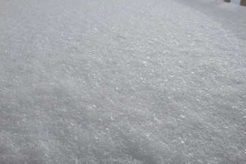 snow glistens