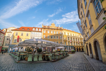 Fototapeta na wymiar Heritage buildings in Old Town of Prague in Czech Republic