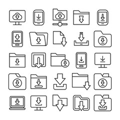 download, update and save icons set 