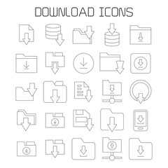 download, update and save icons set 