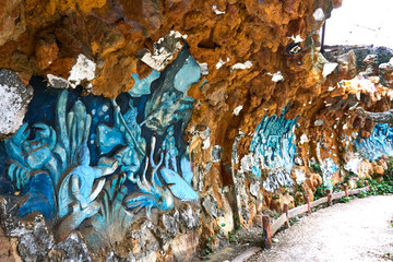 HUE, VIETNAM - JUNE 20, 2019: Abandoned water park