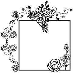 Obraz na płótnie Canvas Decorative of wreath frame for invitation card. Vector