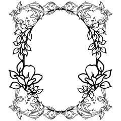 Decor leaf floral frame with abstract background. Vector