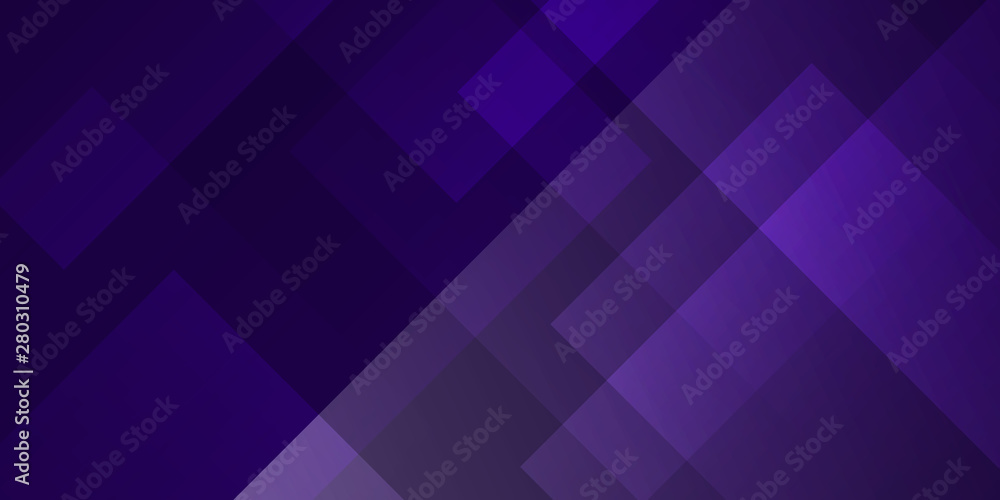 Poster abstract dark violet background square shapes in transparent design