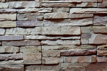 old brick wall with stone