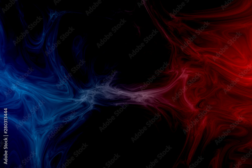 Wall mural red fire versus blue ice abstract background texture