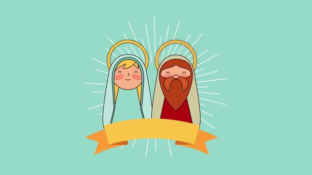 saint joseph and mary manger characters