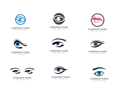 eye care health logo and symbol vector