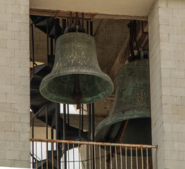 Cathedral Orthodox church bell close up bell