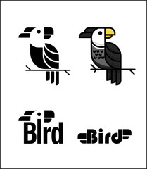 bird logo, abstract