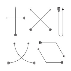 Fototapeta premium arrows and bows element set
