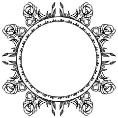 Greeting cards, invitation cards, with ornate of unique, crowd of flower frame. Vector