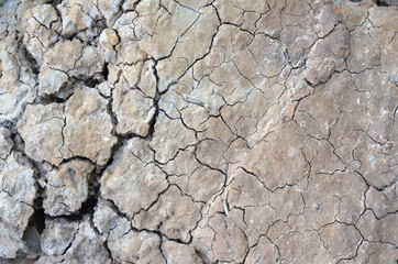 Dry soil cracked in dry summers Texture