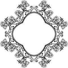Art unique with design beautiful, with ornate of flower frame, and for decoration various of cards. Vector