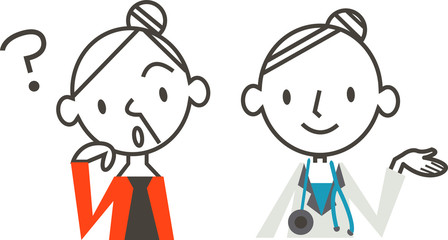 高齢女性　Q&A　医者