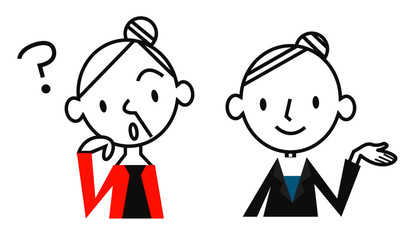 高齢女性　Q&A　オフィス