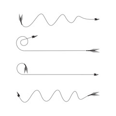 thin line arrows and bows set