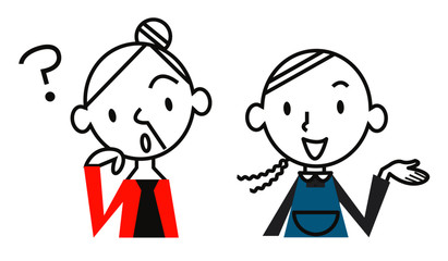 高齢女性　Q&A　介護職員