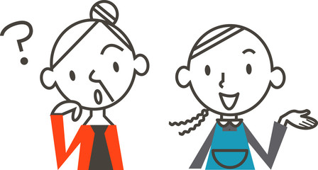 高齢女性　Q&A　介護職員