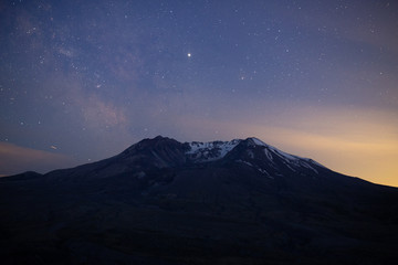 Mount St. Helens Sunset Sky Stars Milkway