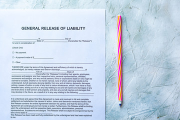 General Release of Liability form