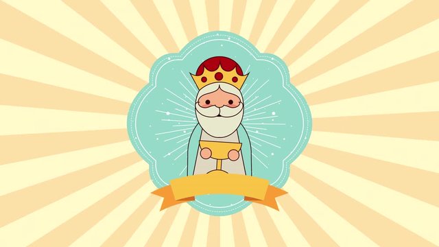 cute caspar wise man manger character