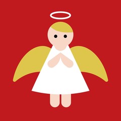 Angel doll vector, Chirstmas related flat style icon