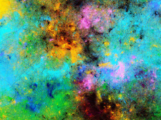 abstract chaotic fractal background 3D rendering illustration