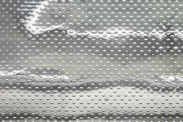 high gloss polished silver metal sheet with embossed random size diamond shape pattern