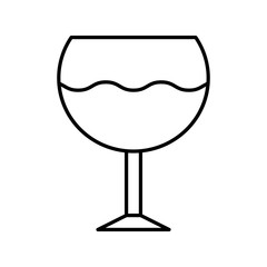 Wine glasses vector, Chirstmas related line style icon