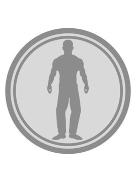 bodybuilder kreis rund silhouette h&uuml;bsch muskeln muckis k&ouml;rper kr&auml;ftig kraft stark sexy sch&ouml;n fitness pumpen posen mann kerl m&auml;nnlich training clipart