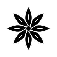 Flower vector, Chirstmas related solid style icon