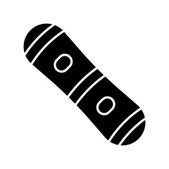 Snowboard vector, Chirstmas related solid style icon