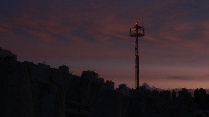 Obraz premium Beautiful lighthouse at samas beach