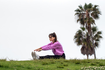 Female Stretching Exercise - Touch Your Toes