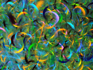 green abstract fractal background 3d rendering illustration