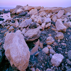 The sunrise on the amazing Calabrian rocks