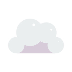 Cartoon cloud icon. Abstract cloudy symbol for web. Weather sign